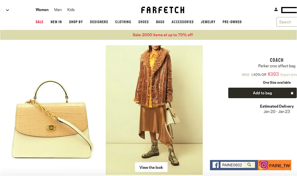 farfetch折扣碼
