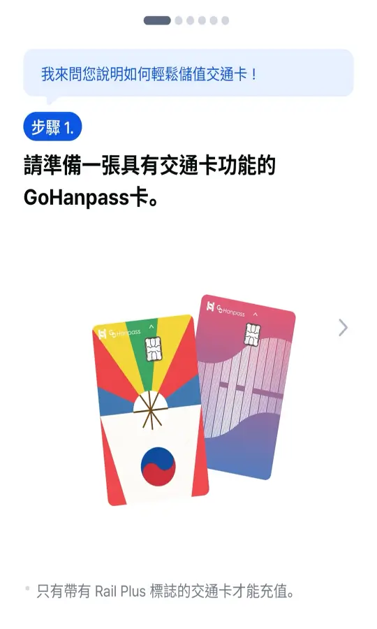 GoHanpass 卡片交通功能說明畫面